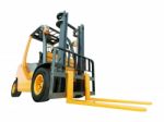 Forklift Truck Isolated Stock Photo