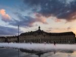 Miroir D'eau At Place De La Bourse In Bordeaux Stock Photo