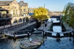 View Of Regent's Canal At Camden Lock Stock Photo