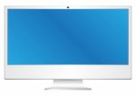 Computer Monitor Isolated Stock Photo