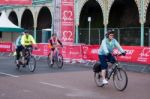 London To Brigton Cycle Ride To Raise Money For The British Hear Stock Photo