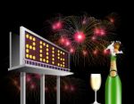 Billboard Advertising New Year 2015 Stock Photo