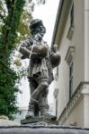 The Goose Man's Fountain In Weimar Stock Photo