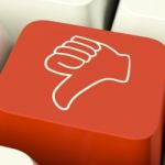 Thumbs Down Icon Computer Key Stock Photo