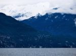 Lake Maggiore And Swiss Alps Stock Photo