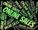 Online Sales Shows World Wide Web And Bargain Stock Photo