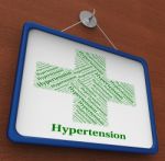 Hypertension Word Indicates High Blood Pressure And Afflictions Stock Photo