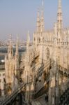 Milan, Italy/europe - February 23 : Detail Of The Skyline Of The Stock Photo