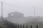 Foggy Countryside Stock Photo