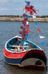 Old Wooden Rnli Lifeboat At Staithes Stock Photo