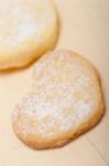 Heart Shaped Shortbread Valentine Cookies Stock Photo