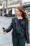 Beauty Teenager Taking A Selfie Stock Photo