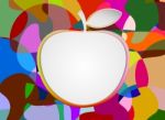 Colorful With Blank Apple Stock Photo