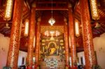 Chiang Rai, Thailand - December 20, 2017: Inside View Of Hong Luang Sang Kaew Museum In Wat Phra Kaew Chiang Rai. This Museum Is A Part Of Wat Phra Kaew Chiang Rai. It's A Famous Place For Chiang Rai Trip Stock Photo