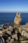 Rocky Coastline Of Peniche Region Stock Photo