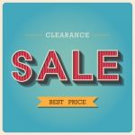 Clearance Sale Retro Type Font Stock Photo