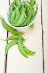 Hearthy Fresh Green Peas Stock Photo