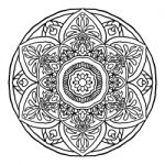 Outline Mandala Decorative Round Ornament, Hand Drawn Style - Ve Stock Photo