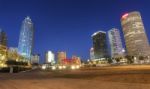 Tampa, Usa, Feb 3:  Downtown City Skyline Of Tampa In The Riverw Stock Photo