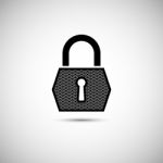 Lock Icon.  Illustration Stock Photo