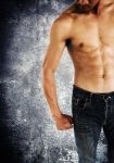 Sexy Shirtless Muscular Male Model,healthy Lifestyle Concept And Ideas  Stock Photo