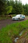 D. Smith Driving Mitsubishi Evo Stock Photo