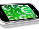 Smartphone With Euro Symbol Stock Photo