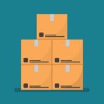 Flat Style Cardboard Boxes Stock Photo