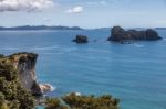 Hahei, New Zealand - February 9 : Cathedral Cove Beach Near Hahe Stock Photo