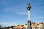 Zygmunts Column In The Old Town Market Square In Warsaw Stock Photo