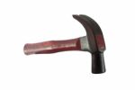 Crimson Hammer Focus From Head On White Background Stock Photo