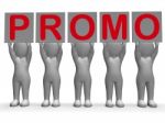 Promo Banners Shows Special Offers And Promotions Stock Photo