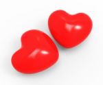 Hearts Love Represents Valentine Day And Compassionate Stock Photo