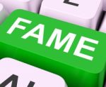 Fame Keys Mean Renowned Or Popular
 Stock Photo