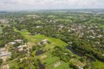 The Helicopter Shot From Dhaka, Bangladesh Stock Photo