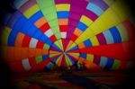 View Inside A Large Balloon Stock Photo