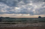 Stormy Clouds Over Dark Ocean Stock Photo