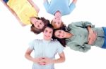 Group Of Teenagers Lying Down Stock Photo