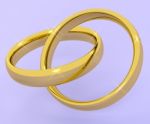 Golden Wedding Rings Stock Photo