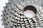 Titanium Bicycle Cassette Stock Photo