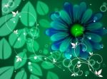 Leaves Background Means Petals Blooming And Floral Stock Photo