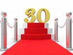 Golden Thirty On Red Carpet Shows Film Industry Anniversary Even Stock Photo