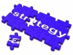 Strategy Sign Showing Planning And Tactics Stock Photo