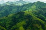 Green Hilled Landscape Stock Photo