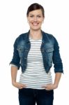 Gorgeous Middle Aged Woman In Trendy Clothes Stock Photo