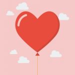 Heart Balloon Icon Stock Photo