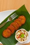 Fried Fish Cake Stock Photo