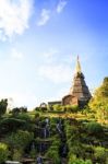 Pagoda At Inthanon Mountain Stock Photo