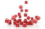 Percent Cubes Stock Photo