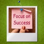 Focus On Success Photo Shows Achieving Goals Stock Photo